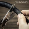5mm/0.2in Black Cord Protector Self Wrapping Wire Loom High Temperature