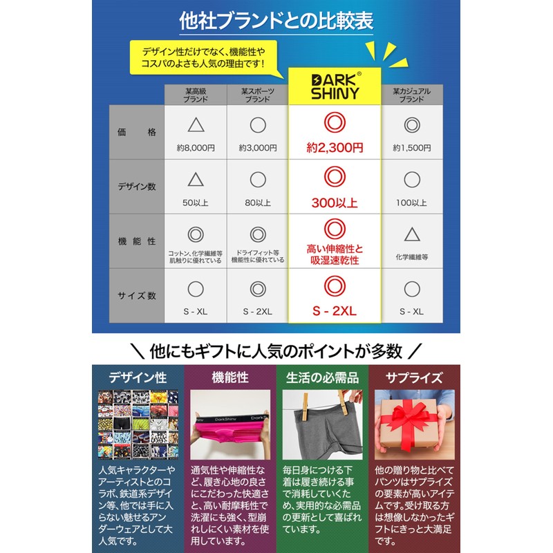 DARK SHINY Animal Random Men's Boxer Shorts, 1 piece