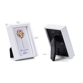 Winlor Small Picture Frames, Mini Size Baby Photo Frame, 2x3'', Set of 6, For Tabletop Home Decor, Polaroid Picture Frame with Soft Magnet, Cute Refrigerator Magnets, White