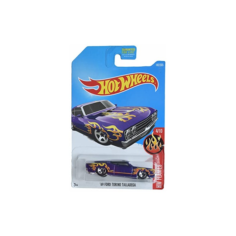 Hot Wheels '69 Ford Torino Talladega, HW Flames 4/10 [Purple]