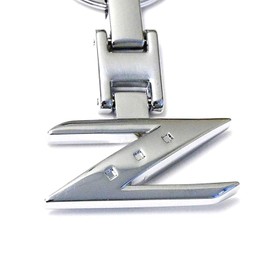 iJDMTOY Chrome Polished Ally Metal Letter Z Key Chain Ring Compatible with Nissan 240ZX 280ZX 300ZX 350Z 370Z Z Car