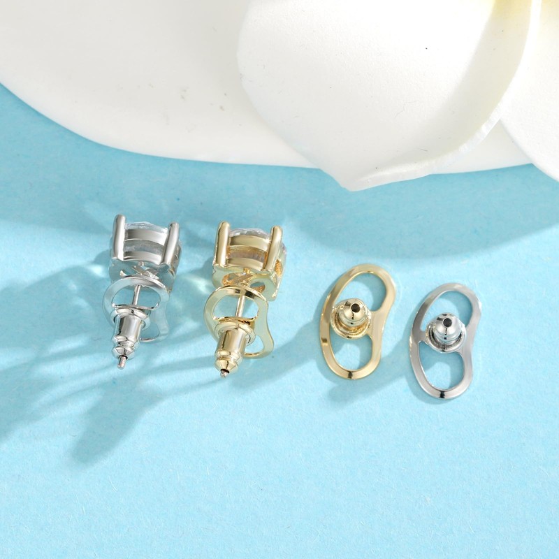 Earring Backs for Droopy Ears, JIACHARMED Locking Bullet Earring Backs