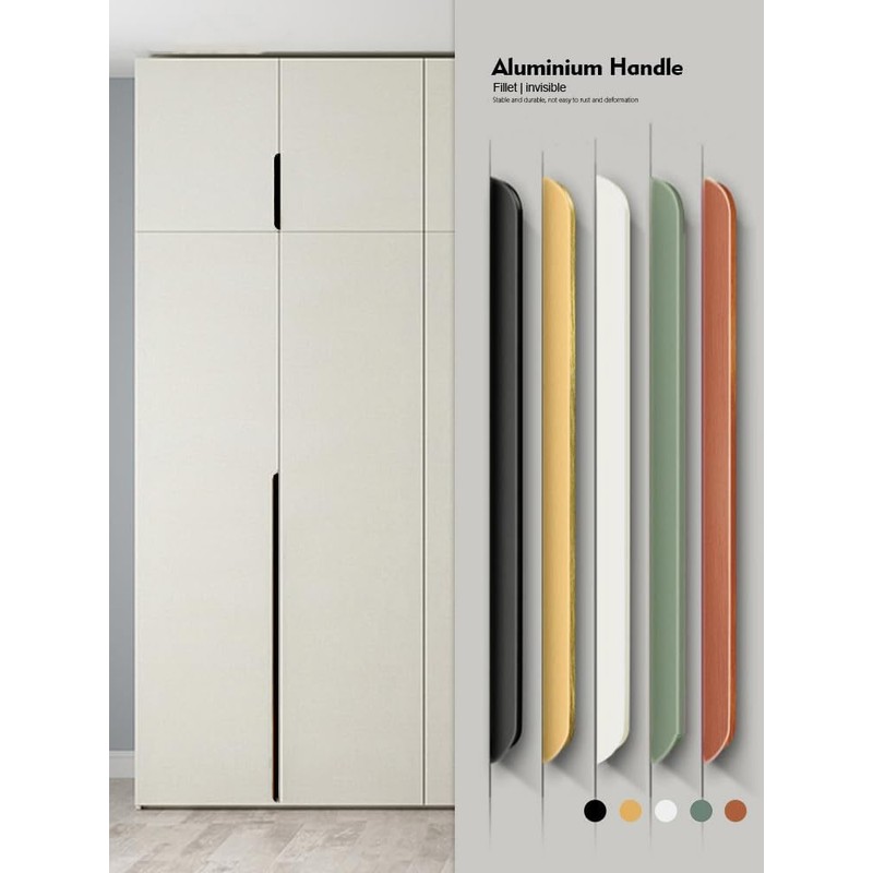 Shozafia 4 Pack Finger Pulls for Cabinets Finger Handles Drawer