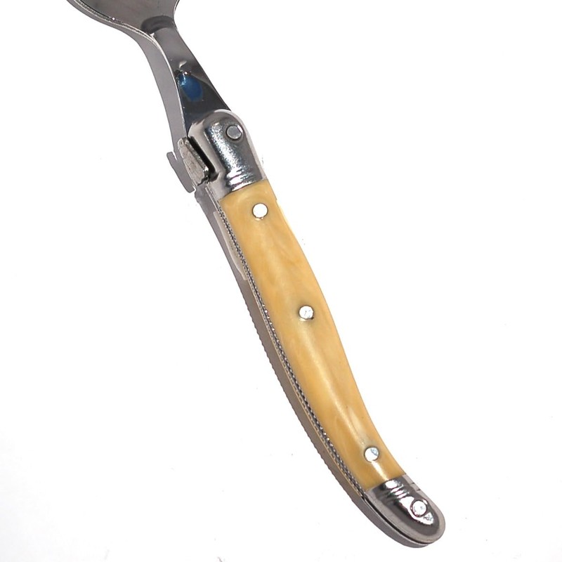 Lagulore ABS Handle, Teaspoon, Made in France, NERON, Blonde Marble