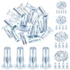 Mardatt 20Pcs M5 Multi-Grip Rivet Nuts, Zinc-Plated Pre-Bulbed Shank Flat