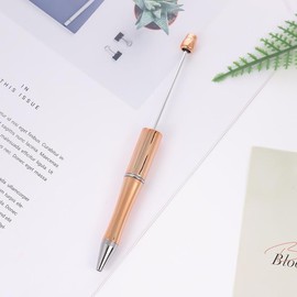 7 Pens Chrome Beadable Pens WHOLESALE BULK Beaded Ballpoint Pen 1.0mm Medium Suitable for DIY with Beads and Focals Ships from California Ballpen Set Easily Use:_27 Copper 1G_7 PCS