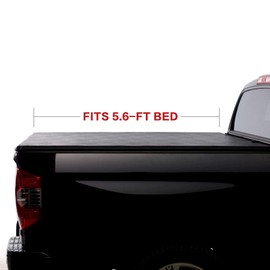 North Mountain Soft Vinyl Roll-up Tonneau Cover, Fit 15-20 Ford F150 Pickup 5.6ft Styleside Bed, Clamp On No Drill Top Mount Assembly w/Rails Mounting Hardware