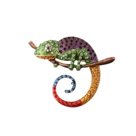 PLITI Chameleon Gifts Reptile Gifts Colorful Chameleon Brooch Pin For Reptile Lover (Colorful Chameleon pinCA)