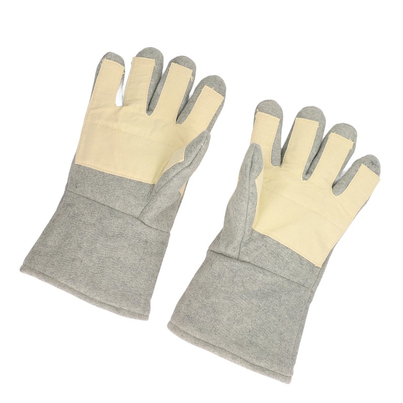 1 Pair Heat Resistant Gloves Separate Fingers Hot Proof Mitts