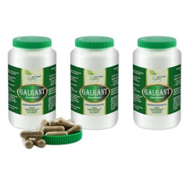 VITAIDEAL Vegan® Galgant (Alpina officinarum) "Mega Saving Pot" 3 x 360 vegetable capsules each 450 mg, purely natural without additives.