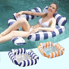 2 x water hammock, air mattress, pool, swimming mat, pool mattress, water hammock, water mattress, highlight colour water bed, more suitable for swimming pool activities