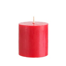 Mega Candles Unscented Red Round Pillar Candle, Hand Poured Premium Wax Candles 3 Inch x 3 Inch, Home Décor, Wedding Receptions, Baby Showers, Birthdays, Celebrations, Party Favors & More
