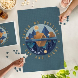 Lantern Press 1000 Piece Jigsaw Puzzle, Colorado, Catch Me Outside, Camping Scene, Vector