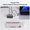 PULWTOP Displaylink Adapter, 4K@60Hz DisplayPort and HDMI Dual Monitor Adapter