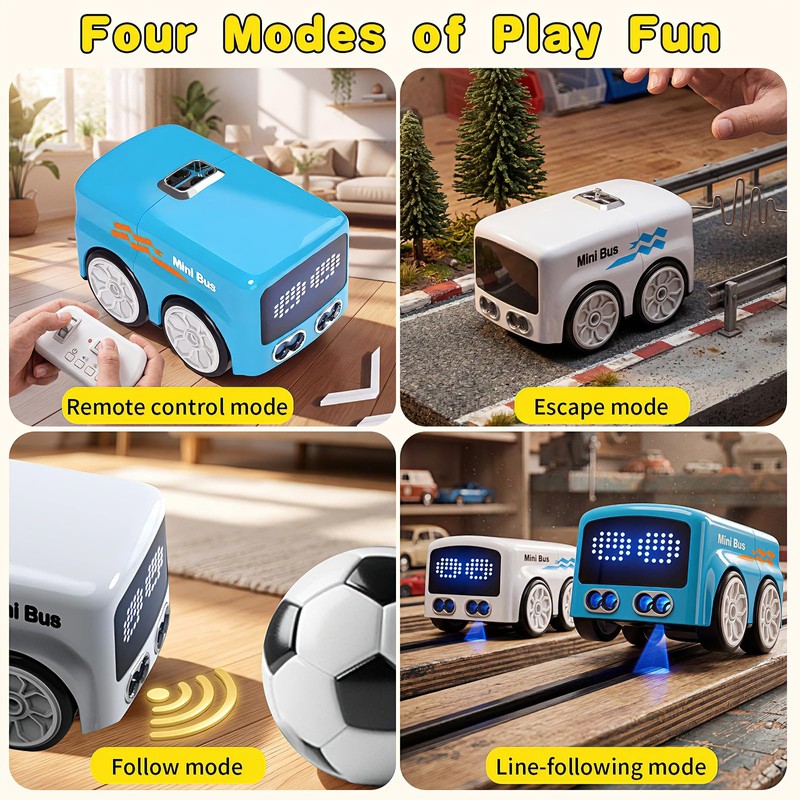MericTop Magic Mini RC Bus, 2.4 GHZ Magic Follows Line