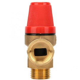 5 Bar 1/2 Inch Male Thread Brass Boiler Safety Pressure Relief Valve Membrane Safety Valve for Closed Heating System, Leak-proof Thread Spring Hanging Stove