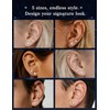 Kosuwo Moissanite Stud Earrings Set, 925 Sterling Silver, 18K White