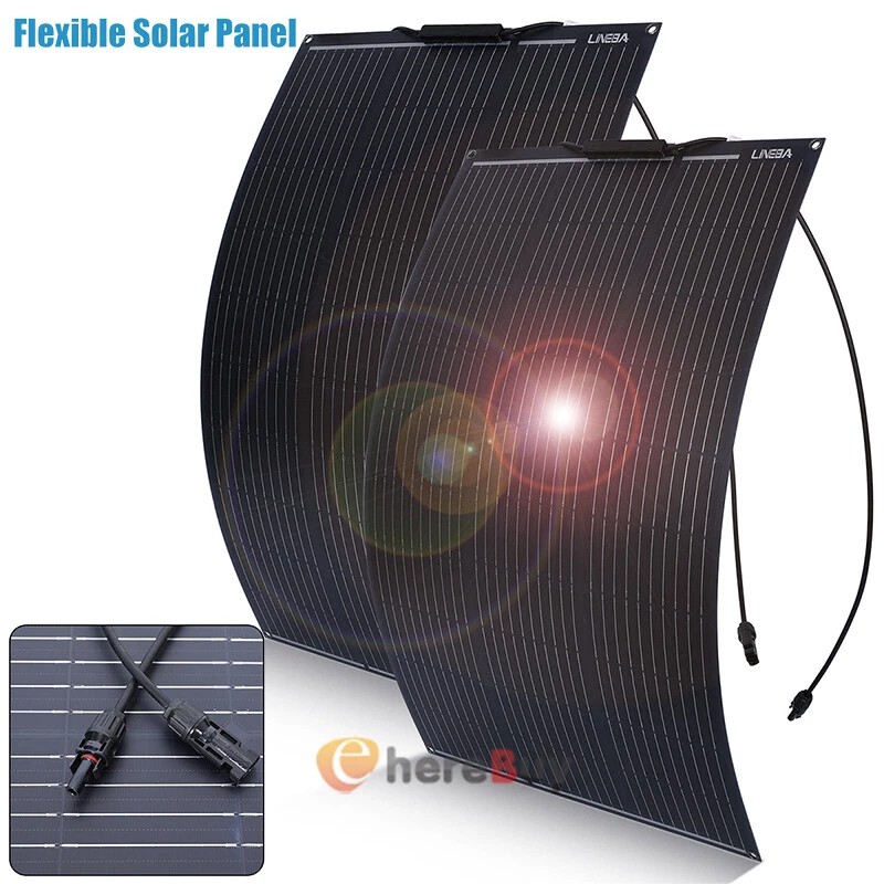 LINEBA 200W 100W 12V Flexible Mono Solar Panel for Camper