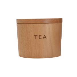 Rattan Tougei Wooden Table Canister (Tea Brown) 5.1 fl oz (150 ml), Wooden Storage Container, Tea Leaf Container
