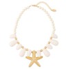 Bocar Gold Starfish Pendant Necklace for Women Starfish Chunky Statement
