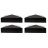 True 5x5 (127mm x 127mm) Plastic Pyramid Vinyl Fence Post