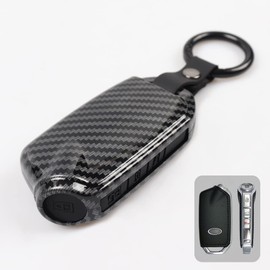 ontto ABS Car Key Case Suitable for Kia Stinger GT CK K9 K900 2018 2019 2020 2021 Car Remote Control Cover Key Case Key Case Key Case Protective Key Box 3 Button Carbon Fibre Black