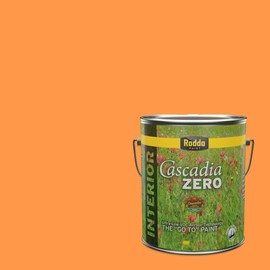 Rodda Paint CASCADIA ZERO Interior Satin Paint & Primer in One, 1-Gallon, Orange you Happy?