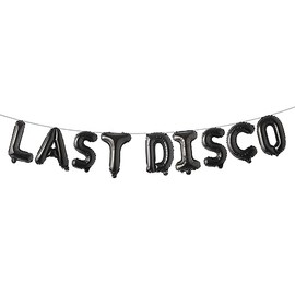 Multicolor Last Disco Balloons, 16 Inch - Last Disco Bachelorette Party Decorations Foil Balloons | Nashville Last Disco Bridal Shower Party Decorations | Bride Party Supplies (LAST DISCO Black)