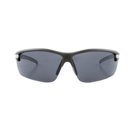 Riley Sisini Sport Style Lightweight Safety Sunglasses Industrial Work and Sport Eyewear with a Soft PVC Nose Bridge (Black, Polarised Lens)