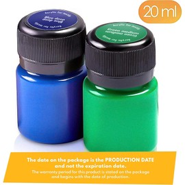 Decola Acryl-Textilfarbe Set | 5x20 Ml Waschmaschinenfeste Stofffarben + 2x18ml Liner + Verdünner | Hergestellt von Nevskaya Palitra