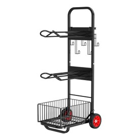 Rolling Saddle Rack Cart with Wheel, Horse Tack Dolly Heavy Duty Horse Equipment Cart Foldable Show with Saddle Rack for Storage Moving Organize Transport Supplies