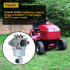 Panari 591731 17.5HP Carburetor for Briggs and Stratton 594593 796109 31A507 15HP Engine 590400 796078 498811 794161 795477 594591 794572 699937 Lawnmower Carburetor