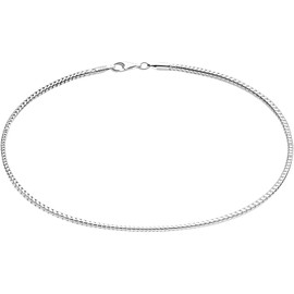 Savlano 925 Sterling Silver Solid Italian Figaro, Rope,Herringbone, Curb, Ball Bead, Snake, Mariner Chain Anklet for Women, Comes in 0.8mm - 5mm With Gift Box (10, Snake 0.8mm)