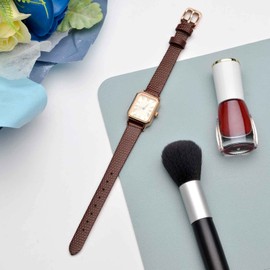 ANNEFIT Genuine Leather Watch Band, Widths: 0.39 / 0.47 / 0.51 / 0.55 / 0.59 / 0.63 / 0.71 / 0.79 / 0.87 inches (10 / 12 / 13 / 14 / 15 / 16 / 18 / 20 / 22 mm), Tools Included, Replacement Watch Band,