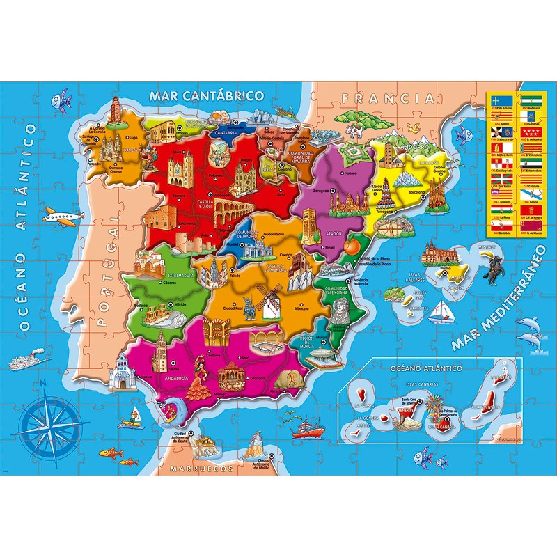 Educa 14870 Provincias España, One Size