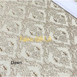 Damask Upholstery and Drapery, Jacquard Fabric Sold by The Yard (Dawn)