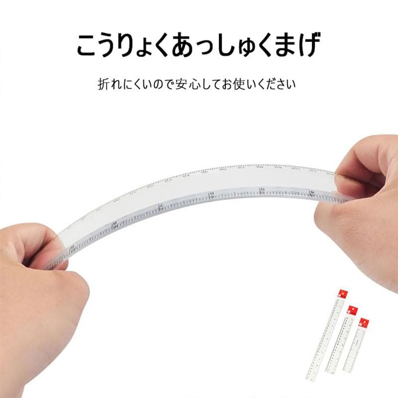 Plastic Transparent Ruler 15cm 20cm 30cm Scale Learning Measuring Tool