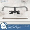 Airuida Matte Black Wall Mount Kitchen Sink Faucet 9 Inch
