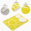 Yellow Lemon Dish Drying Mat for Kitchen Countertops Sinks Drying