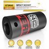 KIRXST 1/2" Drive 24mm Deep Impact Socket, 6 Point CR-V
