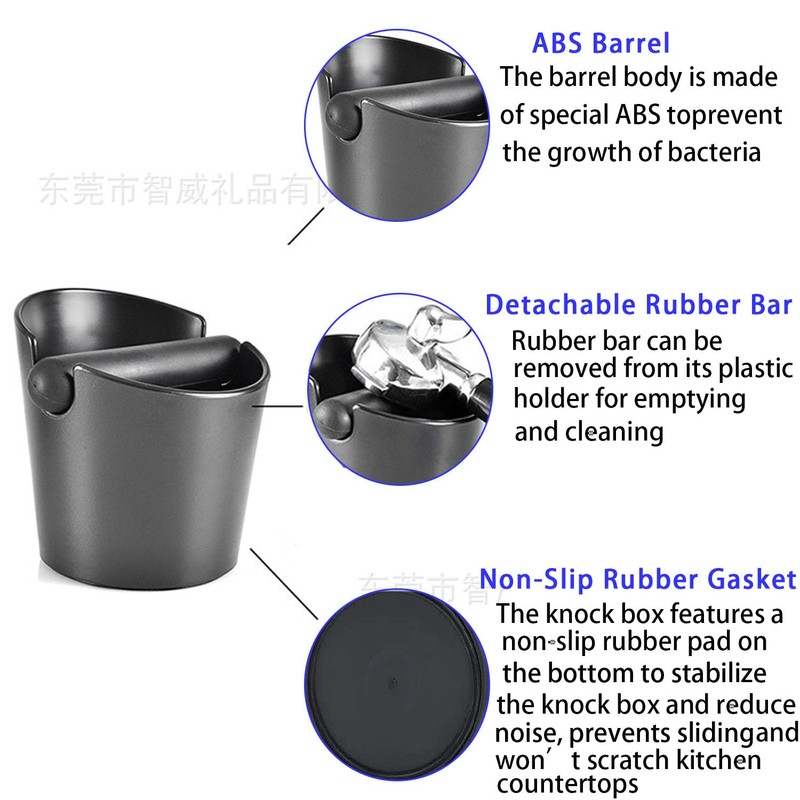 WADY Espresso Knock Box - ABS Coffee Grounds Container for