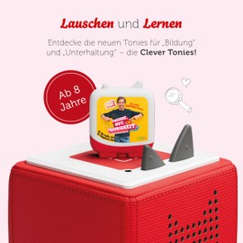 tonies Clever Set of 4 Checker Tobi for Your Toniebox, Knowledge Radio Play for Children from 8 Years, Playing Time Approx. 223 Minutes