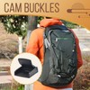 10pcs 1-1/2" Pick Cam Belt Buckles Plastic Black Toggle Clip