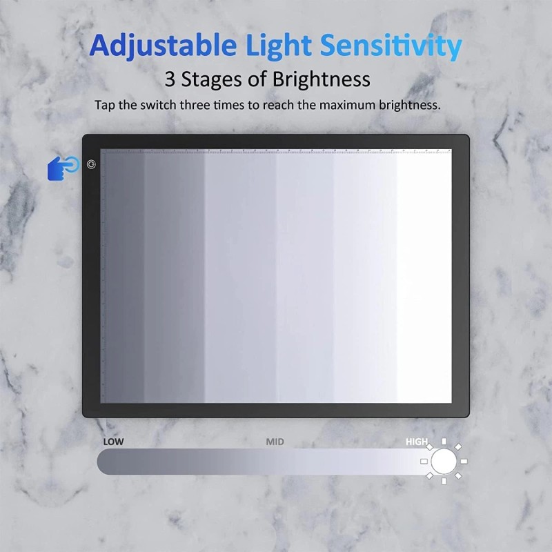 Eyesen Slide Viewer Light Box, Ultra-Thin A4 USB Powered Light