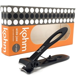 Kohm CP-120L 5mm Heavy Duty, Wide Jaw Toenail Clippers (Black)