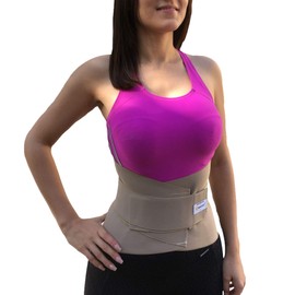 Bionika Faja Sacrolumbar Elástica, Ideal para Problemas lumbares, Dolores musculares, Hernias discales, Dolor de Cintura, Espalda Baja y Control en el Abdomen, Varillas Desmontables. (S)
