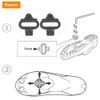 Keenso Bicycle Shoe Plates, Mountain Bike Steel Pedal Plates Cleats