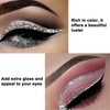 Smudge-proof Silver Glitter Eyeliner - Liquid Glitter Eyeshadow with Waterproof
