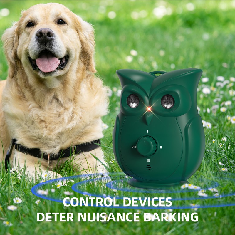 Dual Ultrasonic Dog Barking Control Device Outdoor Rechargeable Dog Barking