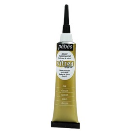 Pebeo Vitrea 160, Glass Paint Outliner, 20 ml Tube - Gold (114068)